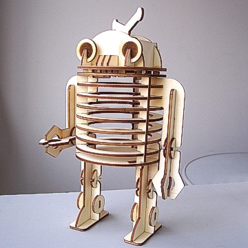 DIY Wooden Solar Robot