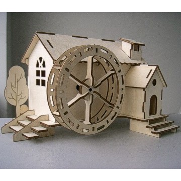 木质太阳能拼装玩具--水车工坊