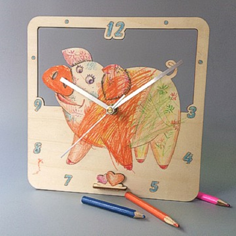 Diy Wall clock-piglet