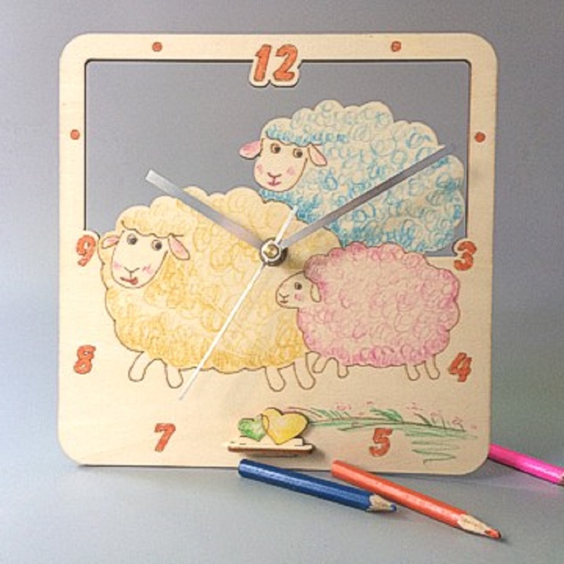 Diy Wall clock-sheep