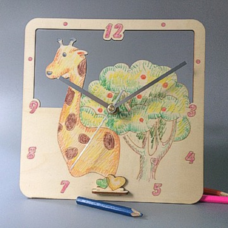 Diy Wall clock-giraffes