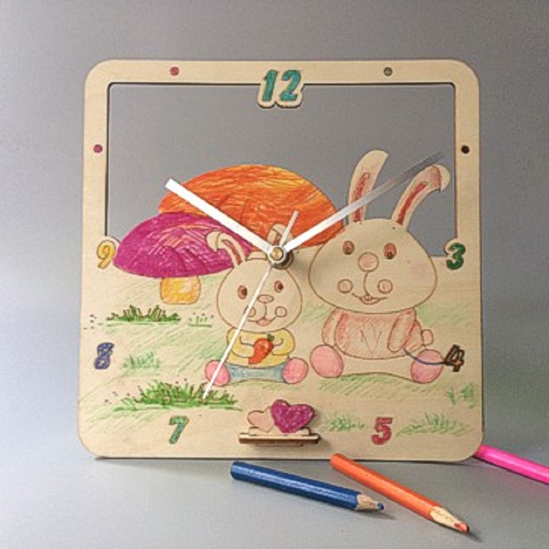 Diy Wall clock-bunny