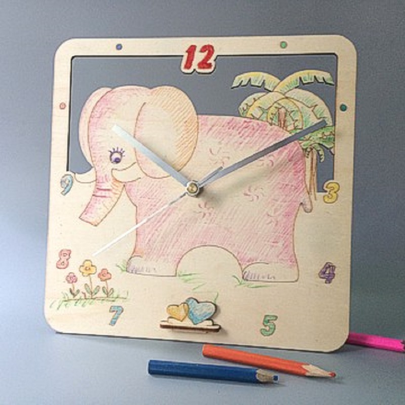 Diy Wall clock-baby Elephant